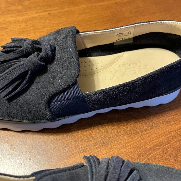 NEW The Flexx Jazz Tassel Loafer shoe navy suede 6.5 women - Picture 10 of 10